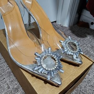 Silver Pyramid Heels